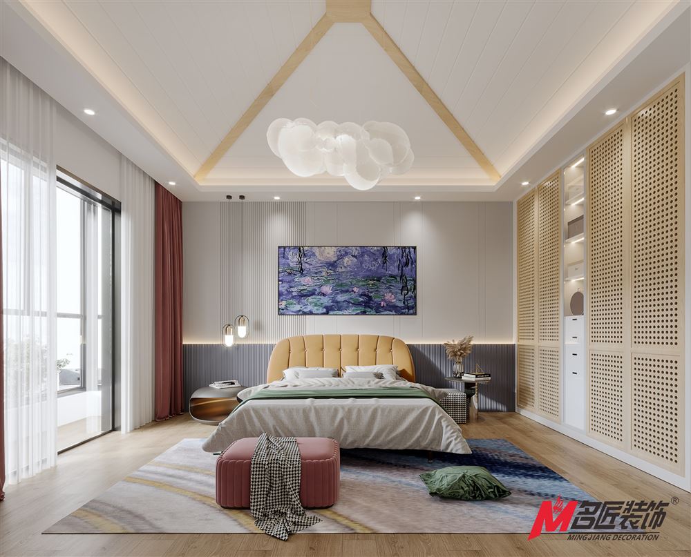 梅州室内装修468平米独栋别墅效果图-后现代风设计打造品质艺术人居